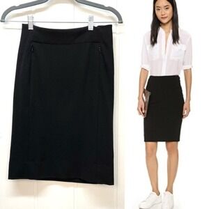 Diane‎ Von Furstenberg Pencil Skirt Size 2 Black New Keto Minimalist Classic